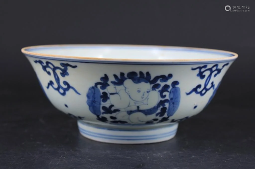 Chinese Ming Porcelain Blue&White Bowl