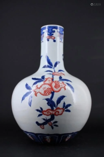 Large Qing Porcelain Blue&White Boubous Vase