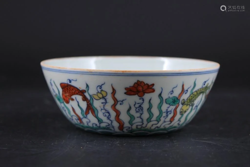 Chinese Ming Porcelain DouCai Bowl