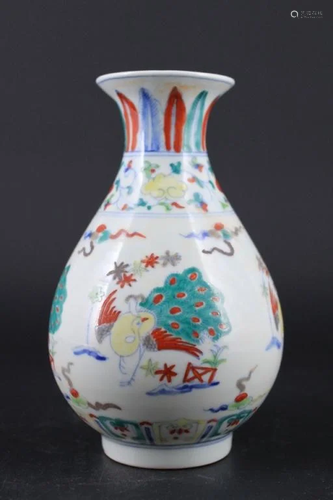 Chinese Ming Porcelain DouCai Vase