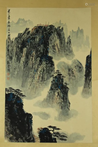 Hand Painted Scrolled Painting by Wei Zi Xi