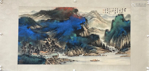 A SPLASH-COLOR PAINTING OF LANDSCAPE, ZHANG DAQIAN