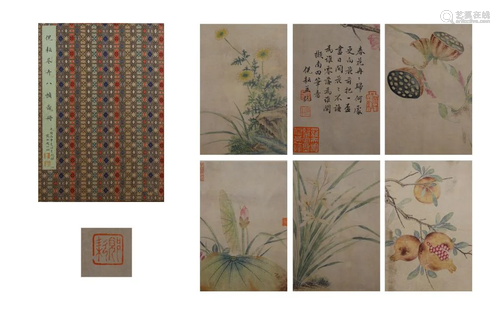 A PAINTING ALBUM OF FLOWERS AND FRUITS, NI YUN