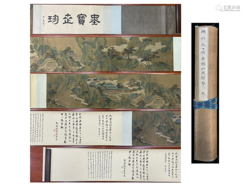 A HANDSCROLL PAINTING OF LANDSCAPE, QIU YING