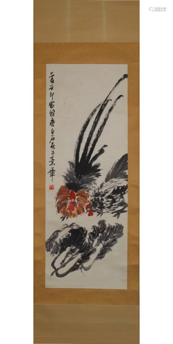 A PAINTING OF CHICKENS, QI BAISHI