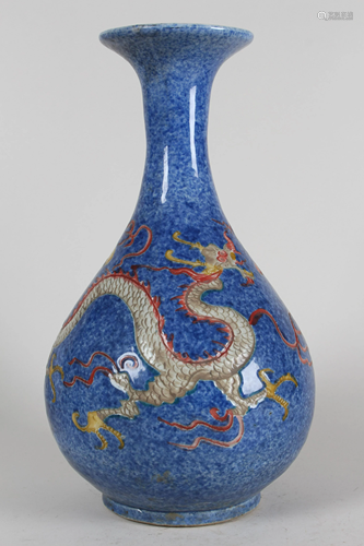 A Chinese Dragon-decorating Blue-coding Porcelain