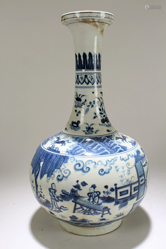 A Chinese Story-telling Blue and White Fortune