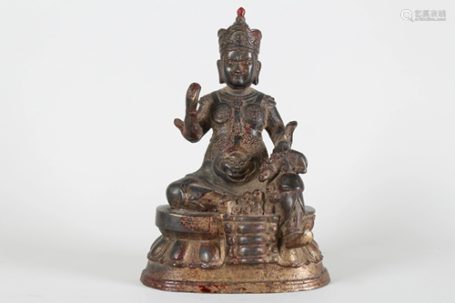 A Chinese Religious Fortune Buddha Statue