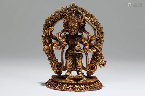 A Tibetan Gilt Buddha Statue