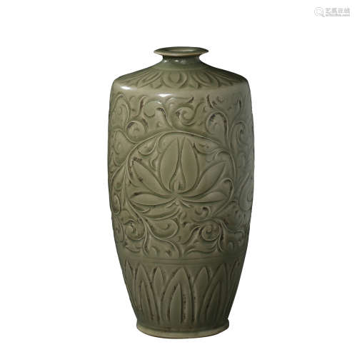 NORTHERN SONG DYNASTY YAOZHOU WARE PLUM BOTTLE, CHINA