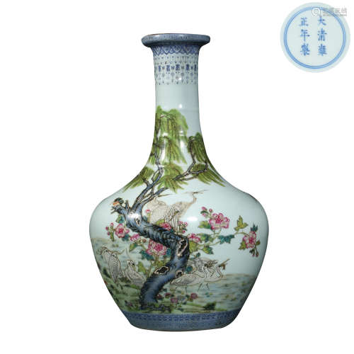 FAMILLE ROSE VASE, YONGZHENG PRIOD, QING DYNASTY, CHINA