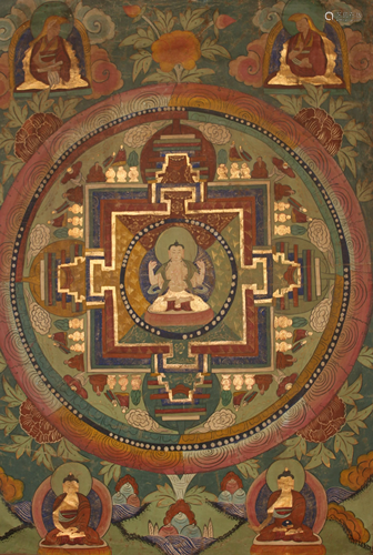 A Tibetan Multi-fortune Religious Thangka