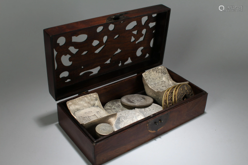 A Chinese Massive Lidded Coin-filled Box