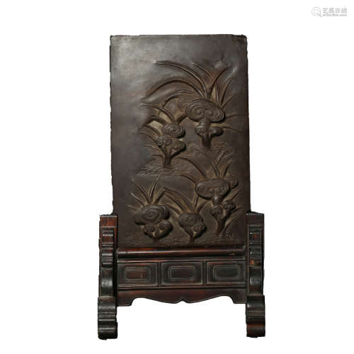 STONE TABLE SCREEN, QING DYNASTY, CHINA