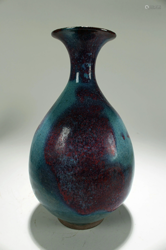 A Chinese Ru-jun Porcelain Fortune Vase