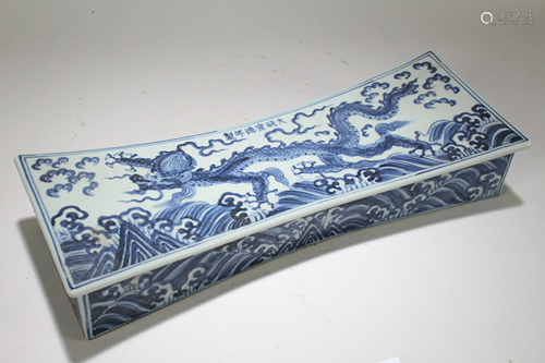 A Chinese Dragon-decorating Blue and White Porcelain