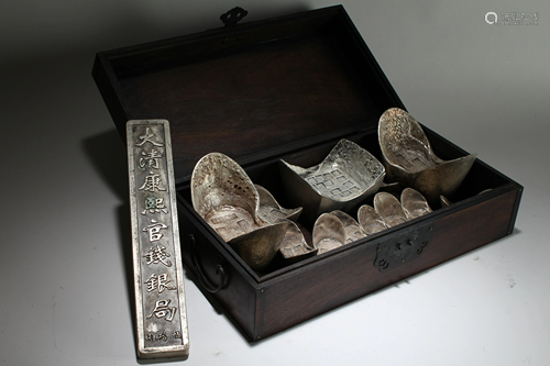 A Chinese Massive Money Brick Wooden Box