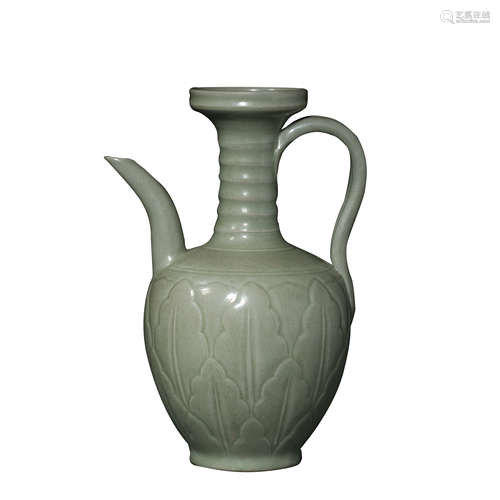 LONGQUAN WARE HOLDING POT, YUAN DYNASTY, CHINA