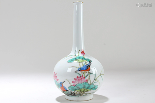 A Chinese Narrow-opening Nature-sceen Fortune Porcelain