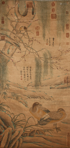 A Chinese Detailed Nature-sceen Fortune Scroll