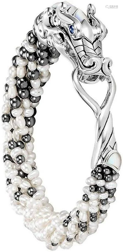 John Hardy Legends NAGA Sterling Bead Multi Row