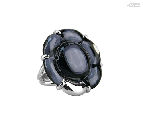 BACCARAT JEWELRY B FLOWER ST. SILVER BLACK MORDORE