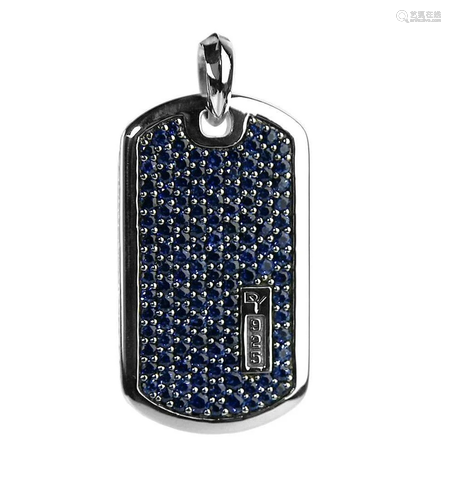 David Yurman Sterling Silver Pave Sapphire XLarge 42 mm