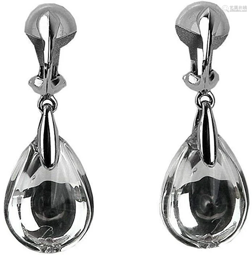 BACCARAT JEWELRY PSYDELIC CLIP-ON EARRINGS SILVER