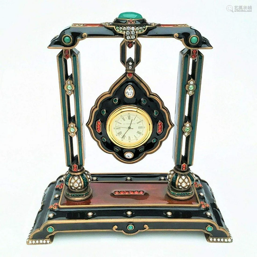 Jay Strongwater Rare Harrison Hanging Pendant Clock 7