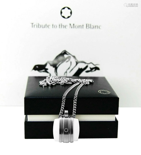 MONTBLANC TRIBUTE TO Mont Blanc WHITE AGATE NECKLACE