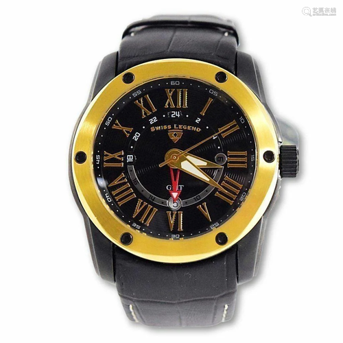 Swiss Legend Men's Gold World Traveler GMT