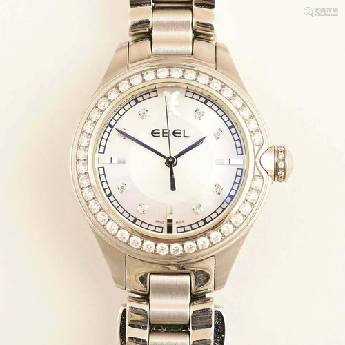 EBEL CLASSIC QUARTZ DIAMOND BEZEL, MOTHER - OF - PERL