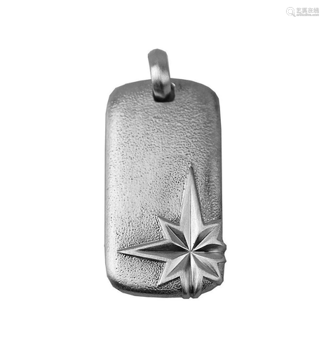 DAVID YURMAN AMAZING ST. SILVER NORTH STAR DOG TAG