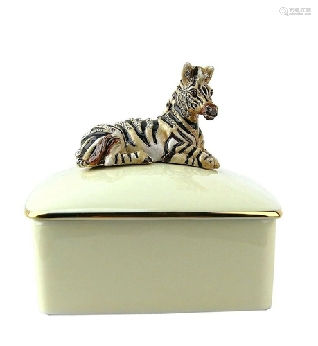 JAY STRONGWATER GORGEOUS ZEBRA PORCELAIN CRE…