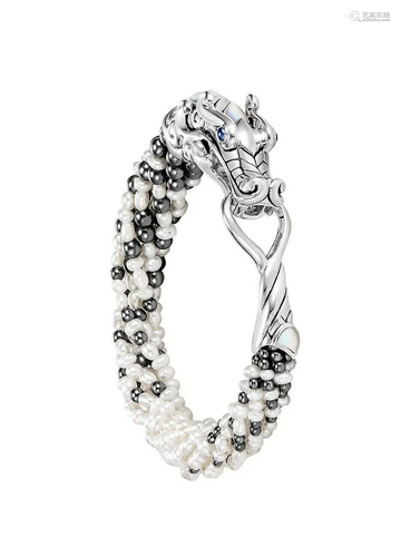 John Hardy Legends Naga Multi-Row Pearl Bracelet