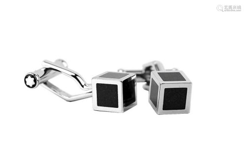 MONTBLANC CUBE ICONIC LACQUER CUFFLINKS 111307