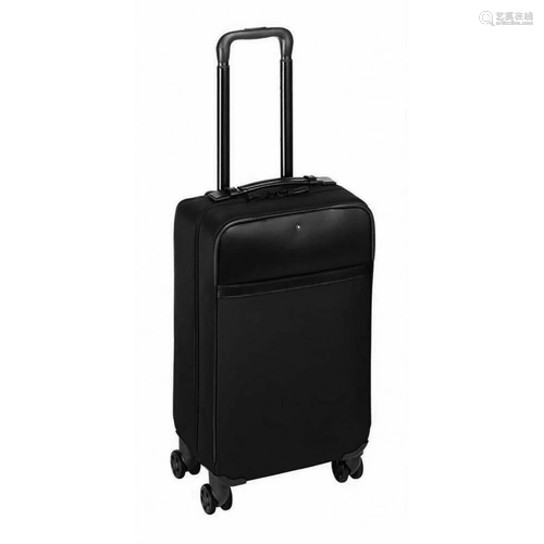 MONTBLANC Nightflight 4-Wheel Leather Trim Trolley Case