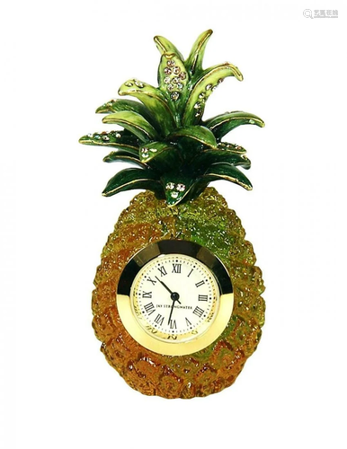 JAY STRONGWATER AHULANI PINEAPPLE MINI CLOCK