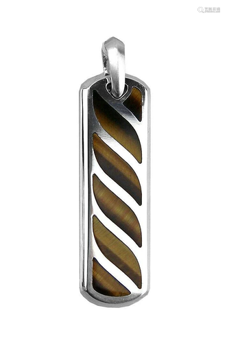 DAVID YURMAN ST. SILVER INGOT GRAPHIC CABLE TIGER EYE