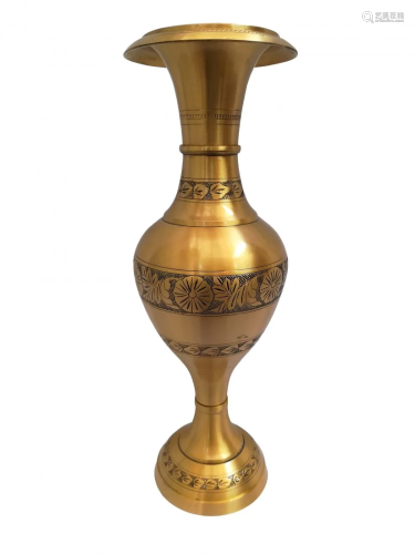 Serene and elegant pure brass vase