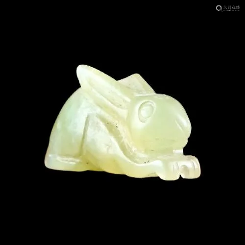 Chinese Jade Zodiac Figure of Rabbit