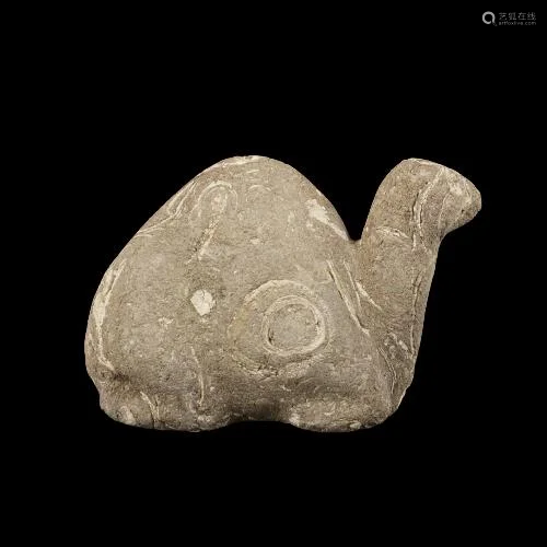 Bactrian Nummulitic Limestone Sculpture of Camel