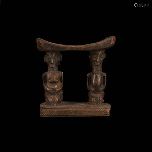 African Wooden Ceremonial Child Stool