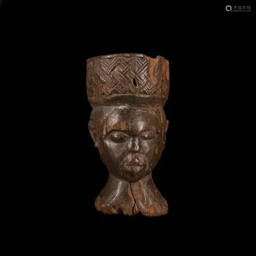 African Wooden Wine Chalice