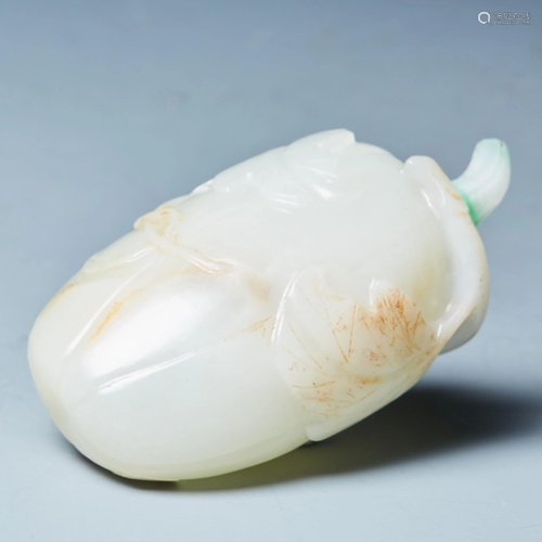 Hotan white jade cabbage handle