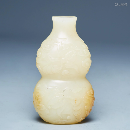 Hetian white jade gourd ornaments