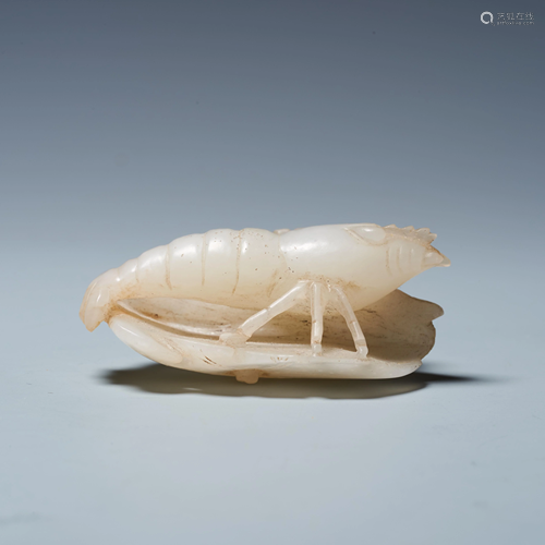 Hetian white jade prawns in early Qing Dynasty