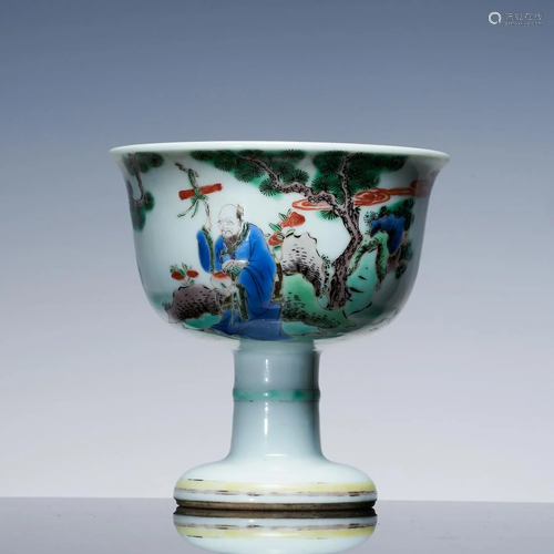 Colorful longevity cup of Qing Dynasty