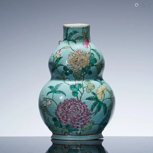 Early Qing Dynasty flowers blooming, wealth hanging