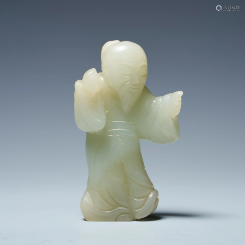 Handpieces of Hetian white jade fairy in early Qing